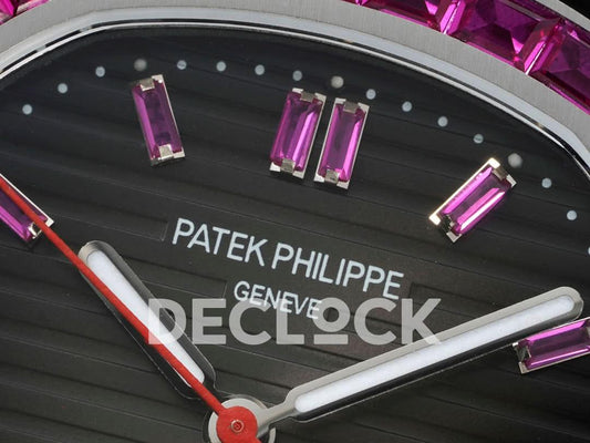 Replica Pattek Philippe Nautilus 5711 Brown Dial Purple Diamond Bezel | Declock.