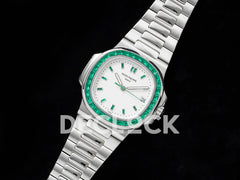 Nautilus 5711 White Dial Green Diamond Bezel
