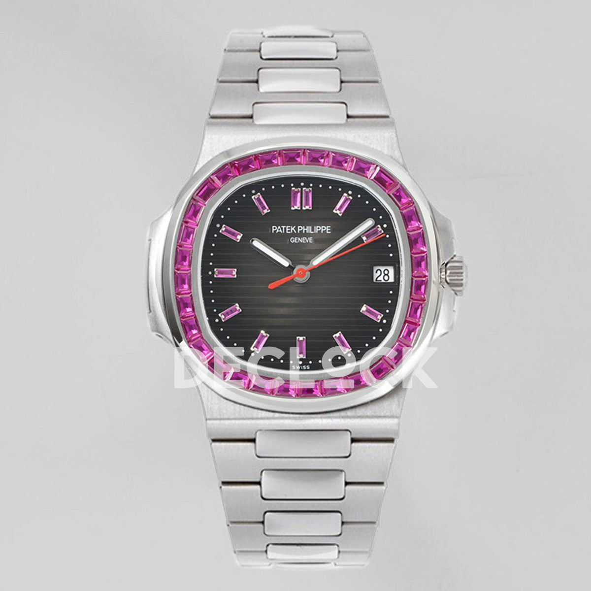 Nautilus 5711 Brown Dial Purple Diamond Bezel