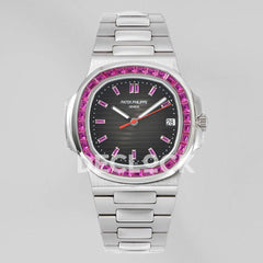 Nautilus 5711 Brown Dial Purple Diamond Bezel