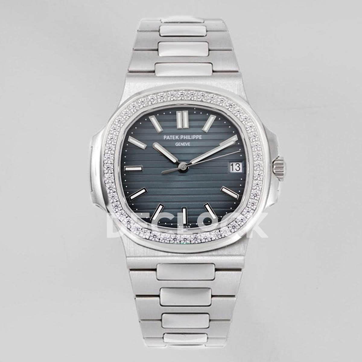 Nautilus 5713 Blue Dial Diamond Bezel
