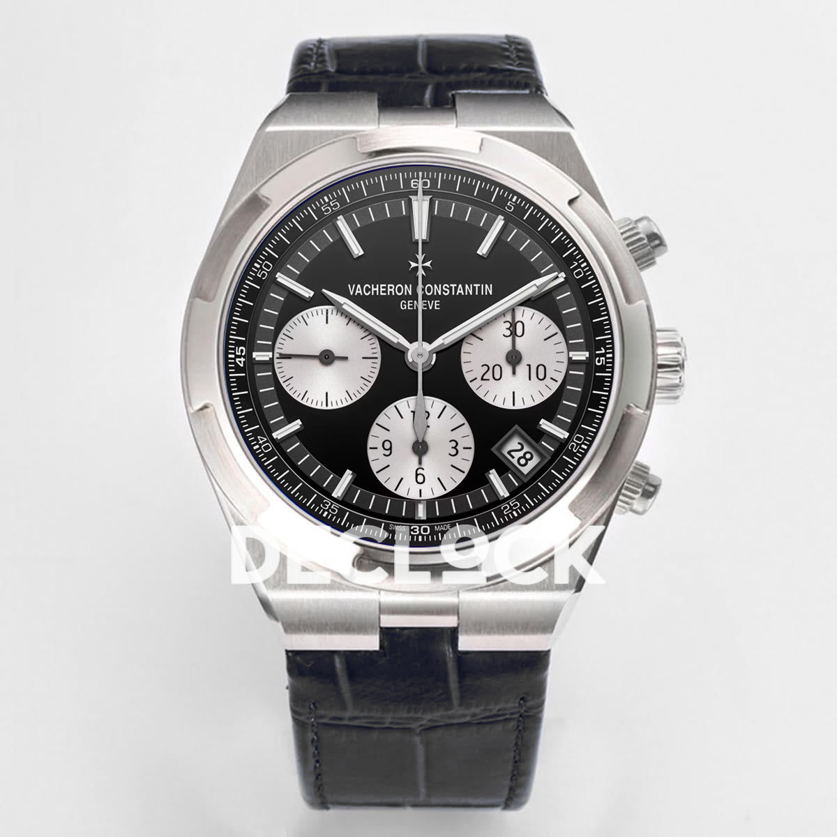 Vacheron Constantin Overseas SS Chronograph in Black Replica Watch