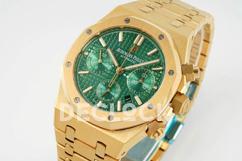 Royal Oak Self-Winding Chronograph Green Dial in Yellow Gold