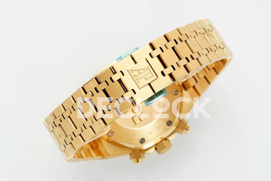 Replica Audemars Pigeut Royal Oak Chronograph Gold in Green Dial |  Declock.