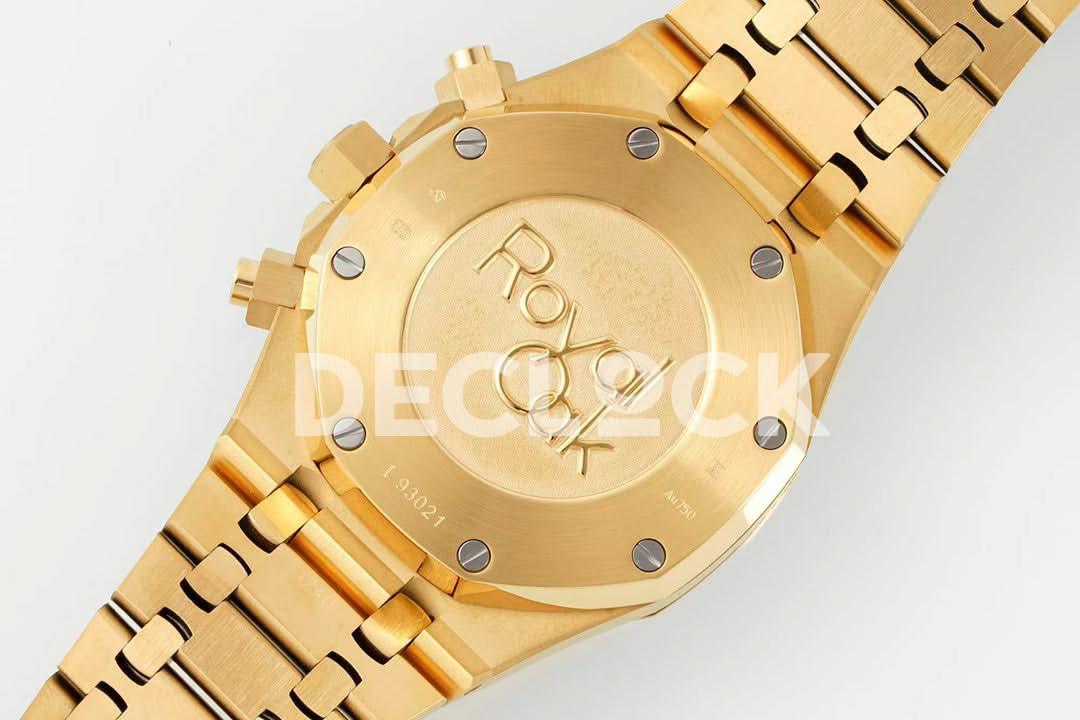 Replica Audemars Pigeut Royal Oak Chronograph Gold in Green Dial |  Declock.