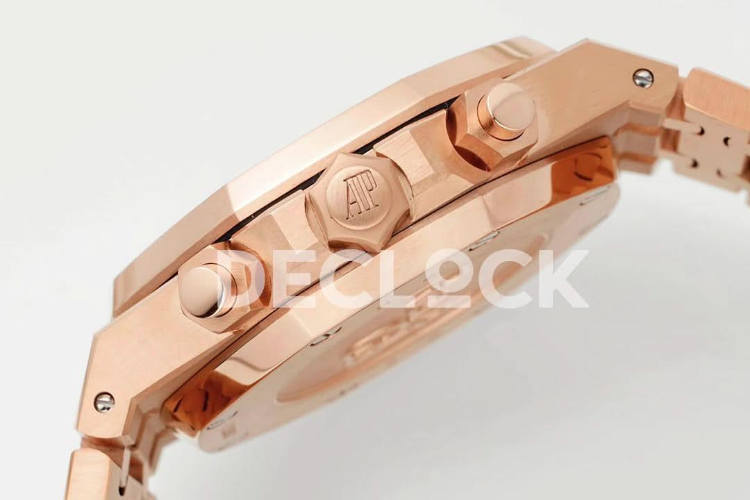 Replica Audemars Pigeut Royal Oak Chronograph RG in Brown Dial |  Declock.