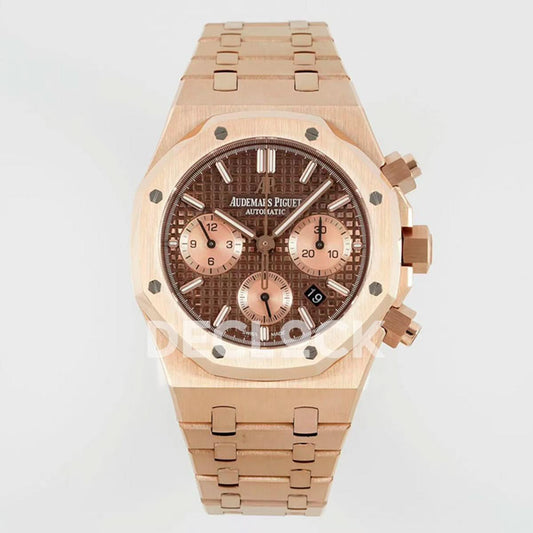 Replica Audemars Pigeut Royal Oak Chronograph RG in Brown Dial | Declock.