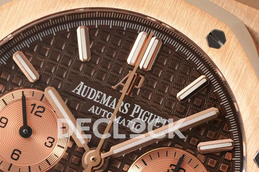 Replica Audemars Pigeut Royal Oak Chronograph RG in Brown Dial | Declock.