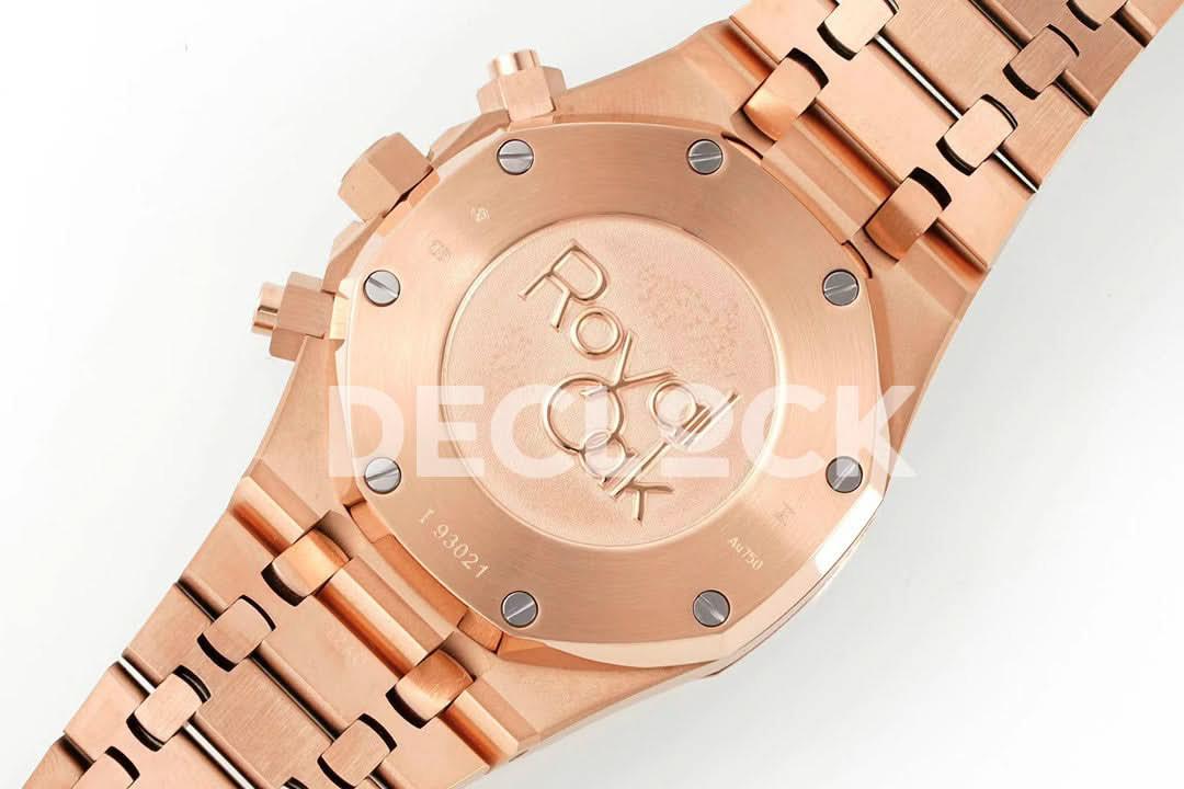 Replica Audemars Pigeut Royal Oak Chronograph RG in Brown Dial |  Declock.