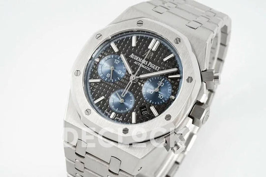 Replica Audemars Pigeut Royal Oak Self-Winding Chronograph Blue Dial in Steel | Declock.