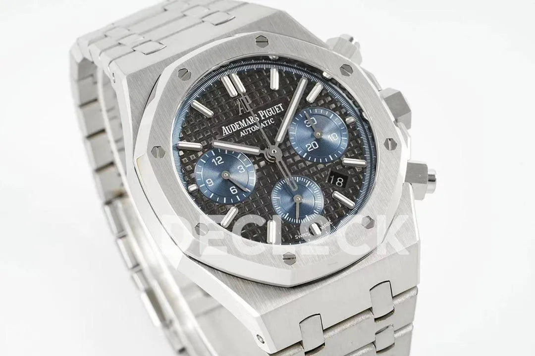 Replica Audemars Pigeut Royal Oak Self-Winding Chronograph Blue Dial in Steel