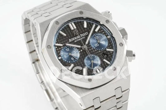 Replica Audemars Pigeut Royal Oak Self-Winding Chronograph Blue Dial in Steel |  Declock.
