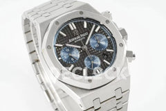 Replica Audemars Pigeut Royal Oak Self-Winding Chronograph Blue Dial in Steel