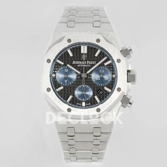 Replica Audemars Pigeut Royal Oak Self-Winding Chronograph Blue Dial in Steel | Declock.