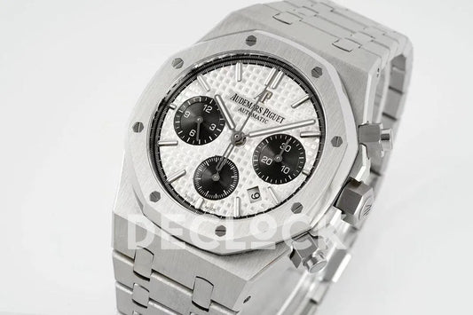 Replica Audemars Pigeut Royal Oak Self-Winding Chronograph White Dial in Steel