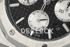 Replica Audemars Pigeut Royal Oak Self-Winding Chronograph Black Dial in Steel