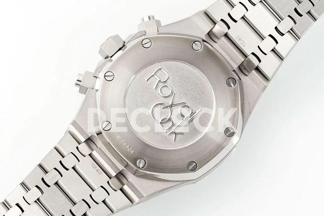 Replica Audemars Pigeut Royal Oak Self-Winding Chronograph Black Dial in Steel |  Declock.