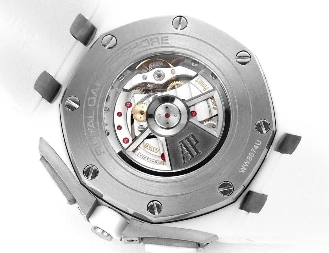 Replica Audemars Pigeut Royal Oak Offshore Novelty 44mm in White Ceramic 26402CB |  Declock.