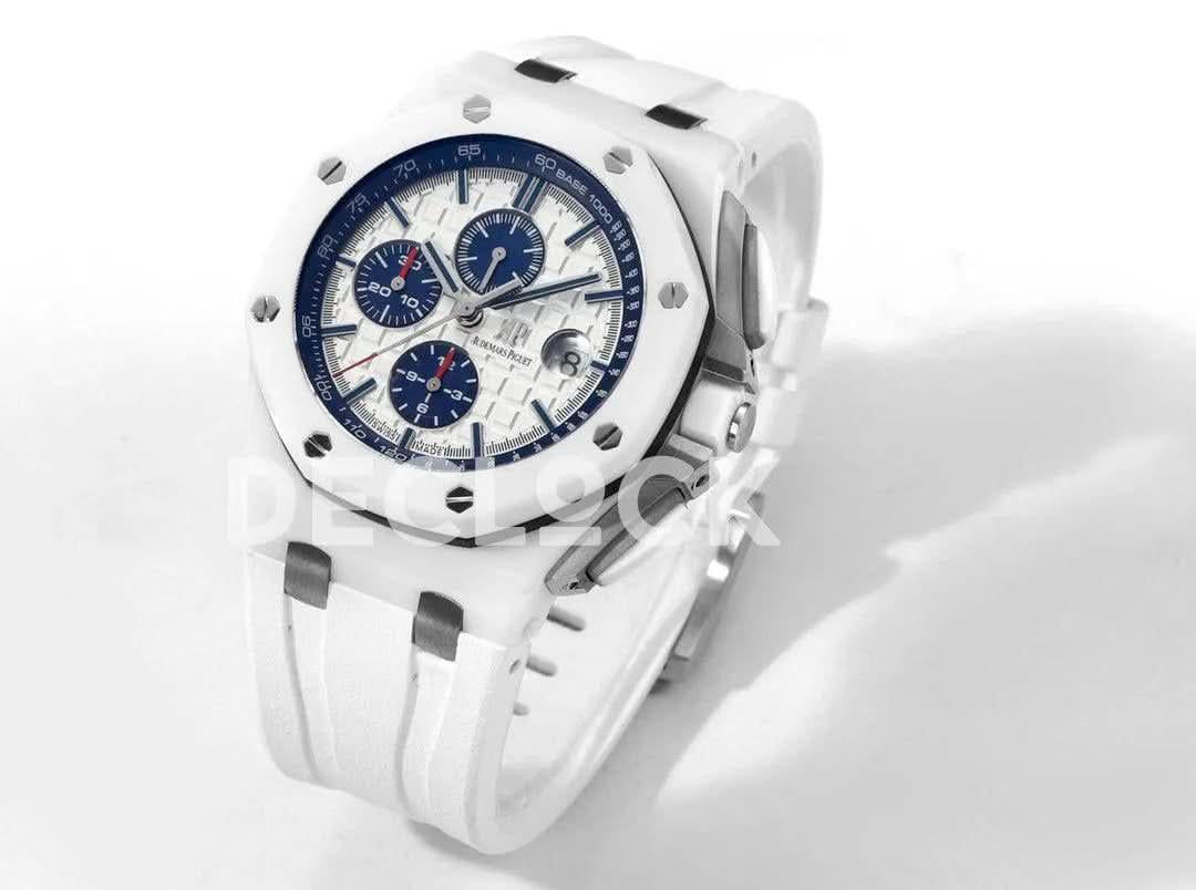 Replica Audemars Pigeut Royal Oak Offshore Novelty 44mm in White Ceramic 26402CB |  Declock.