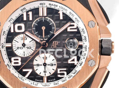 Replica Audemars Pigeut Royal Oak Offshore Chronograph Black Dial in Rose Gold/Black