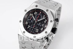 Replica Audemars Pigeut Royal Oak Offshore Self-Winding Chronograph Black Numerous Dial in Steel