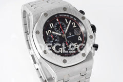 Replica Audemars Pigeut Royal Oak Offshore Self-Winding Chronograph Black Numerous Dial in Steel