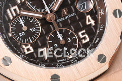 Replica Audemars Pigeut Royal Oak Offshore Self-Winding Chronograph Black Dial in Rose Gold