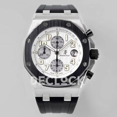 Royal Oak Offshore Self-Winding Chronograph White Numerous Dial in Steel