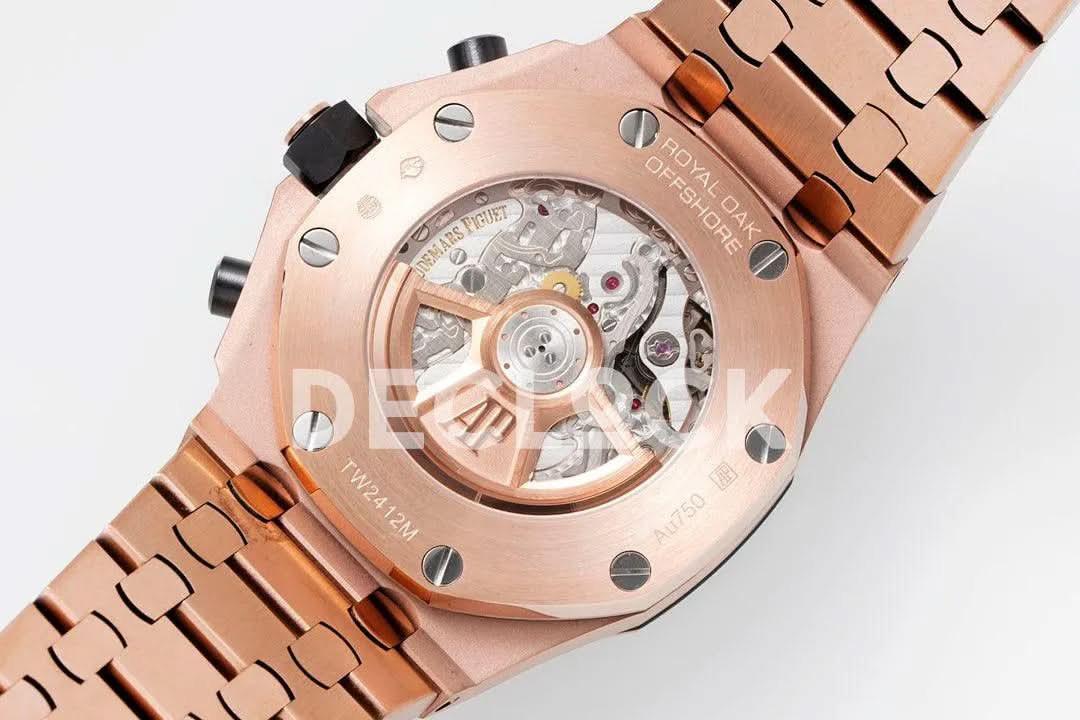 Replica Audemars Pigeut Royal Oak Offshore Self-Winding Chronograph Rose Gold/Blue Dial in Rose Gold |  Declock.