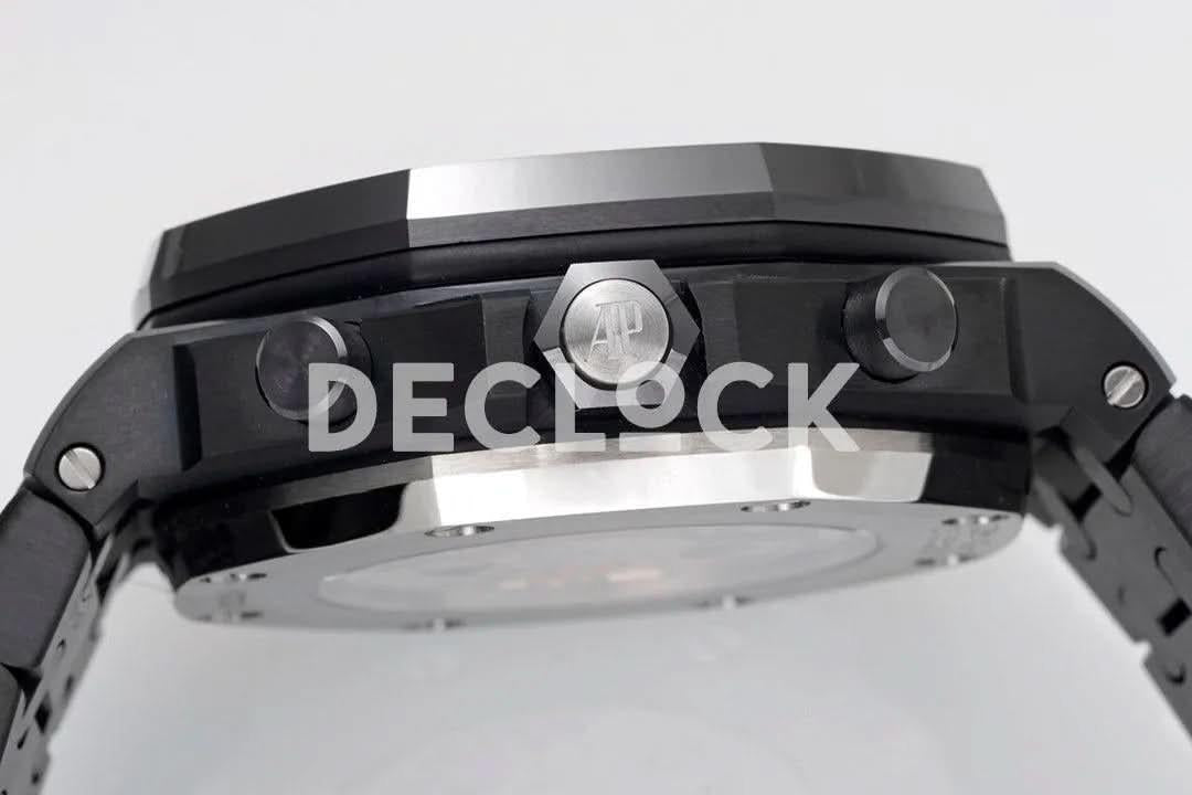 Replica Audemars Pigeut Royal Oak Offshore Self-Winding Chronograph Black Dial in PVD |  Declock.