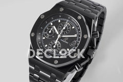 Replica Audemars Pigeut Royal Oak Offshore Self-Winding Chronograph Black Dial in PVD