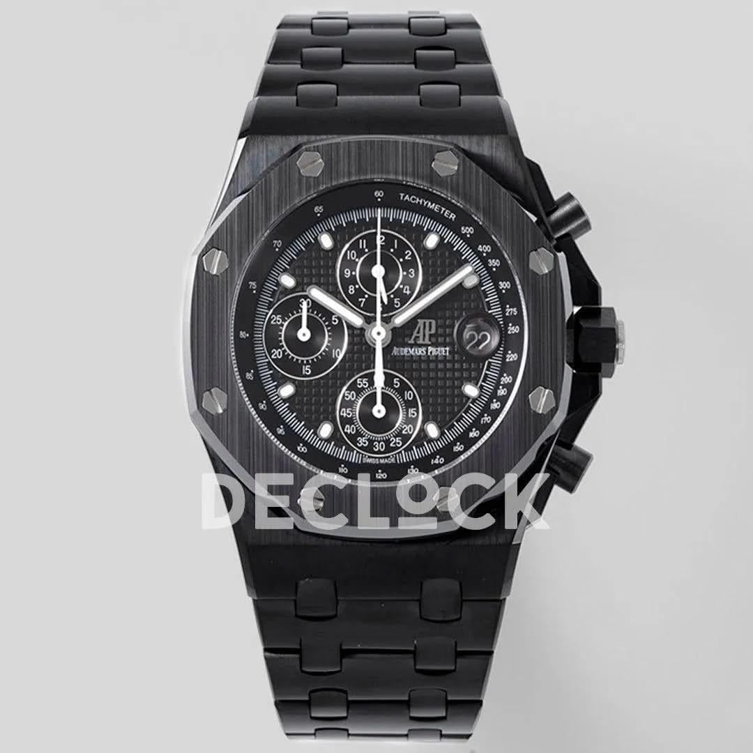 Replica Audemars Pigeut Royal Oak Offshore Self-Winding Chronograph Black Dial in PVD |  Declock.