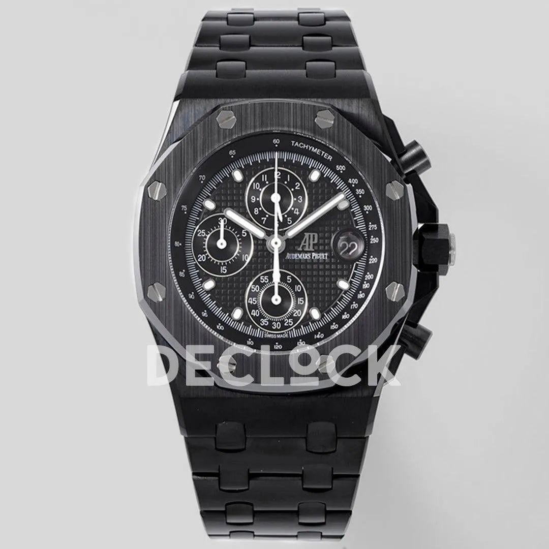 Replica Audemars Pigeut Royal Oak Offshore Self-Winding Chronograph Black Dial in PVD