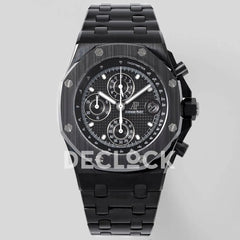 Replica Audemars Pigeut Royal Oak Offshore Self-Winding Chronograph Black Dial in PVD