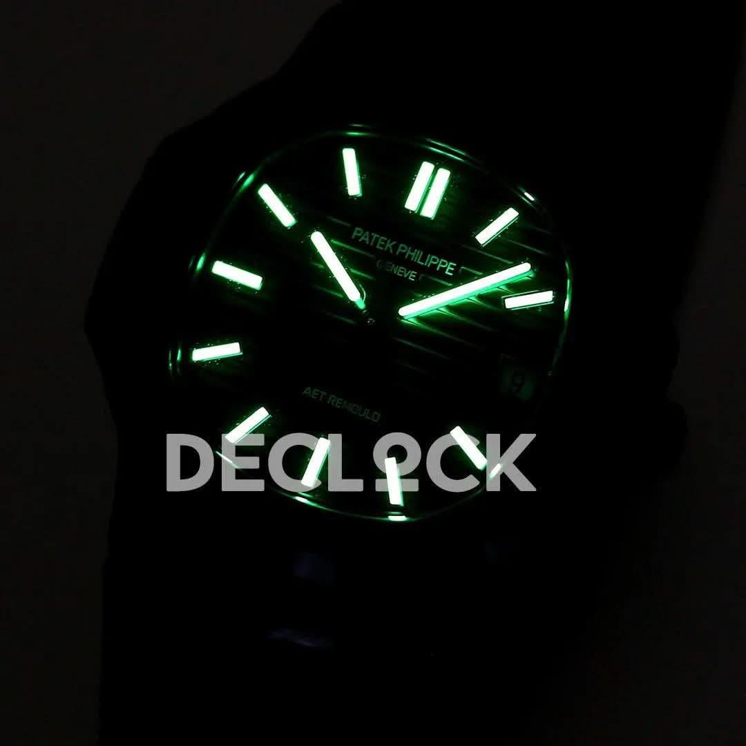 Replica Pattek Philippe AET Nautilus 5711 Black Ceramic AMGF Black Dial on Black Rubber Strap |  Declock.