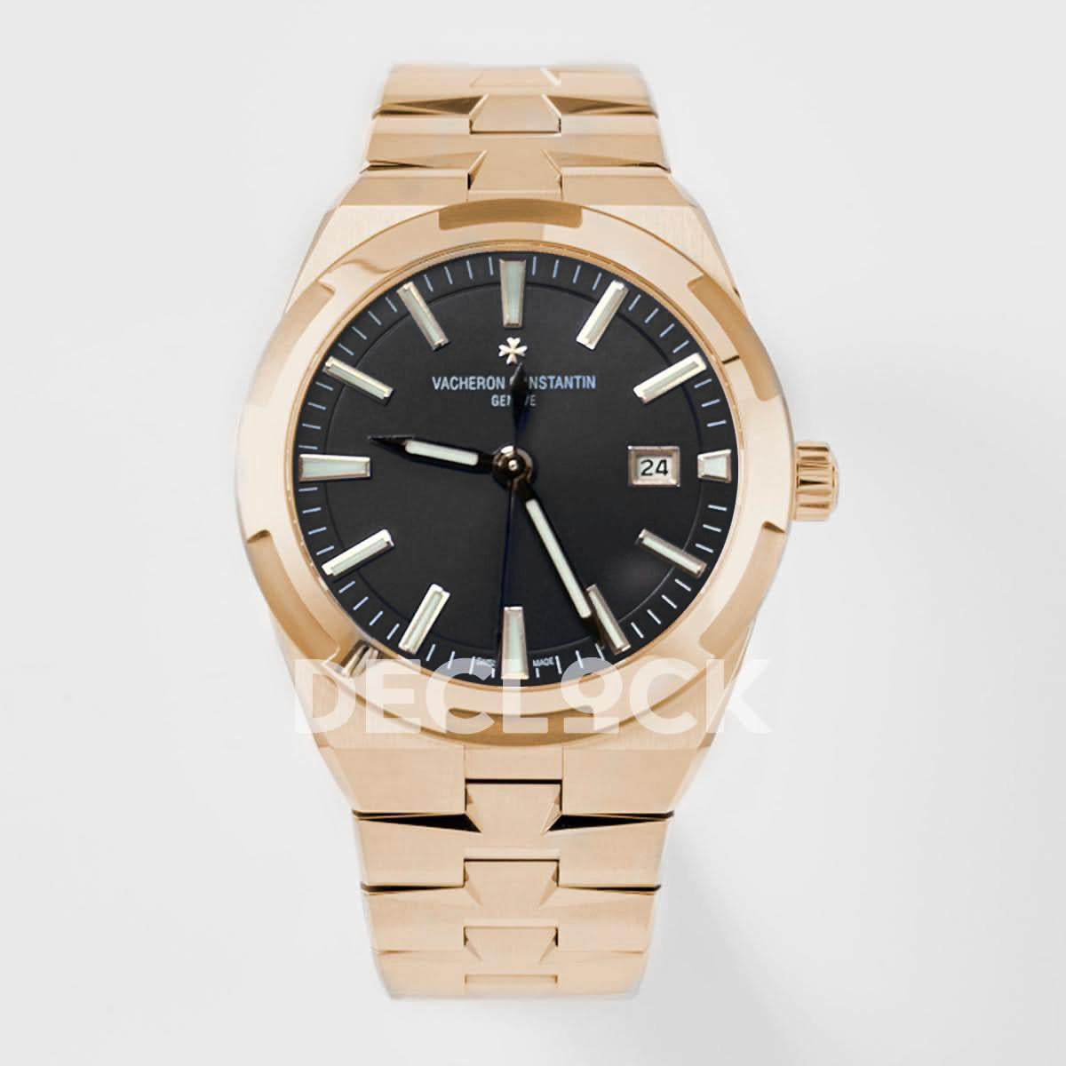 Vacheron Constantin Overseas RG in Black Dial Replica Watch