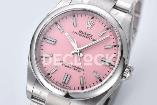 Replica Declock Oyster Perpetual 36mm Pink Dial 126000 | Declock.