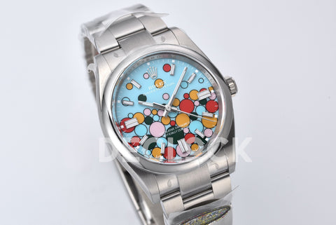 Oyster Perpetual 41mm Turquoise Blue Dial Celebration Motif 126000