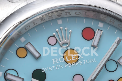 Oyster Perpetual 41mm Turquoise Blue Dial Celebration Motif 126000