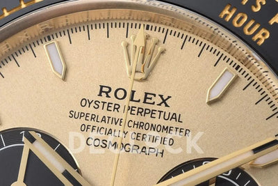Replica Rolex Daytona 126518LN Gold Dial in Yellow Gold on Rubber Strap