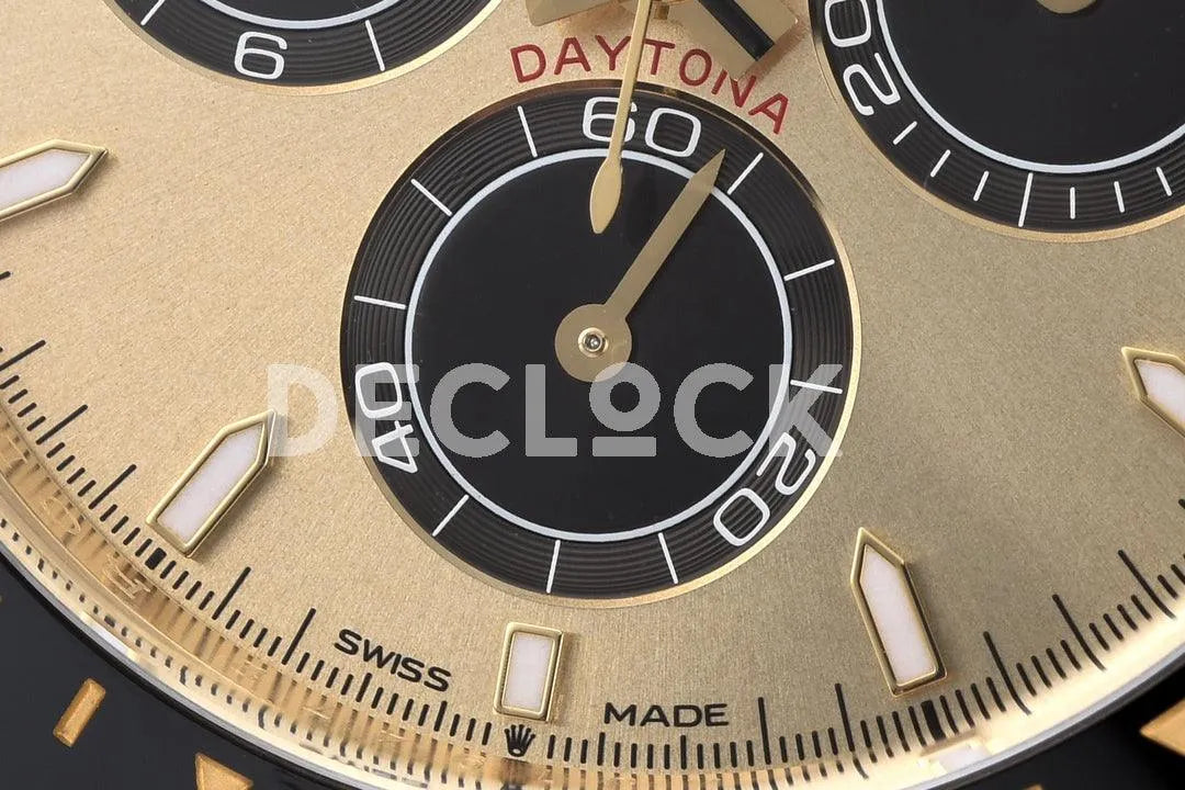 Replica Rolex Daytona 126518LN Gold Dial in Yellow Gold on Rubber Strap