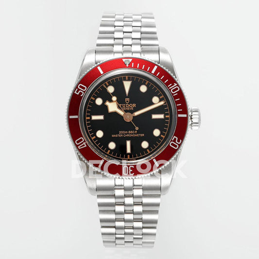 Replica Tudor Black Bay M7941A1A0RU-0003 41mm SS Dial Red Bezel on SS Bracelet | Declock.