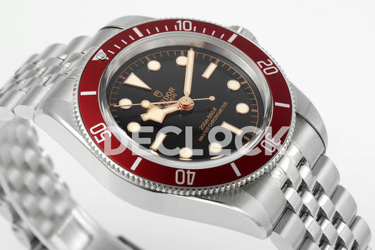 Replica Tudor Black Bay M7941A1A0RU-0003 41mm SS Dial Red Bezel on SS Bracelet |  Declock.