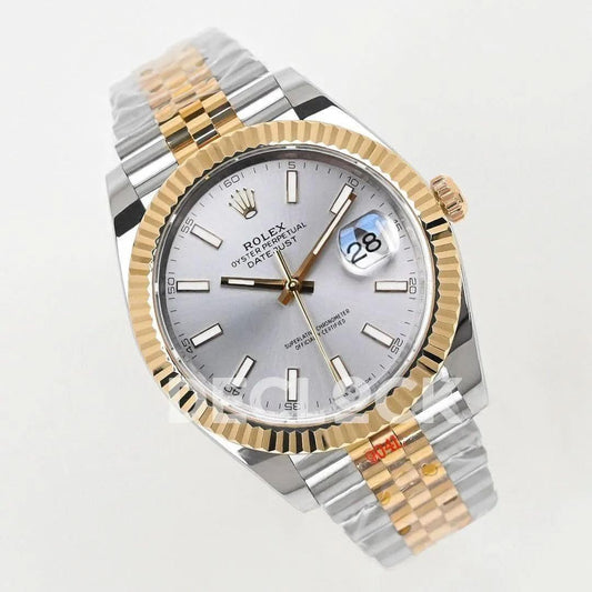 Replica Rolex Datejust 36/41 126331 Silver Dial in with Stick Markers in Jubilee | Declock.