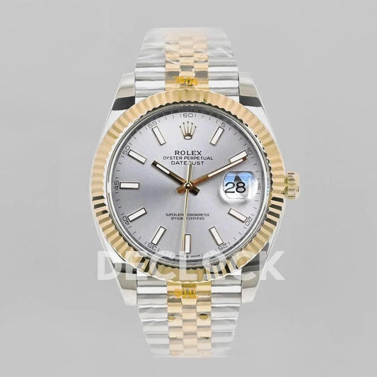 Replica Rolex Datejust 36/41 126331 Silver Dial in with Stick Markers in Jubilee | Declock.