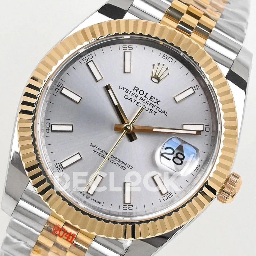 Replica Rolex Datejust 36/41 126331 Silver Dial in with Stick Markers in Jubilee |  Declock.