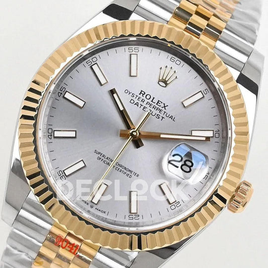 Replica Rolex Datejust 36/41 126331 Silver Dial in with Stick Markers in Jubilee |  Declock.