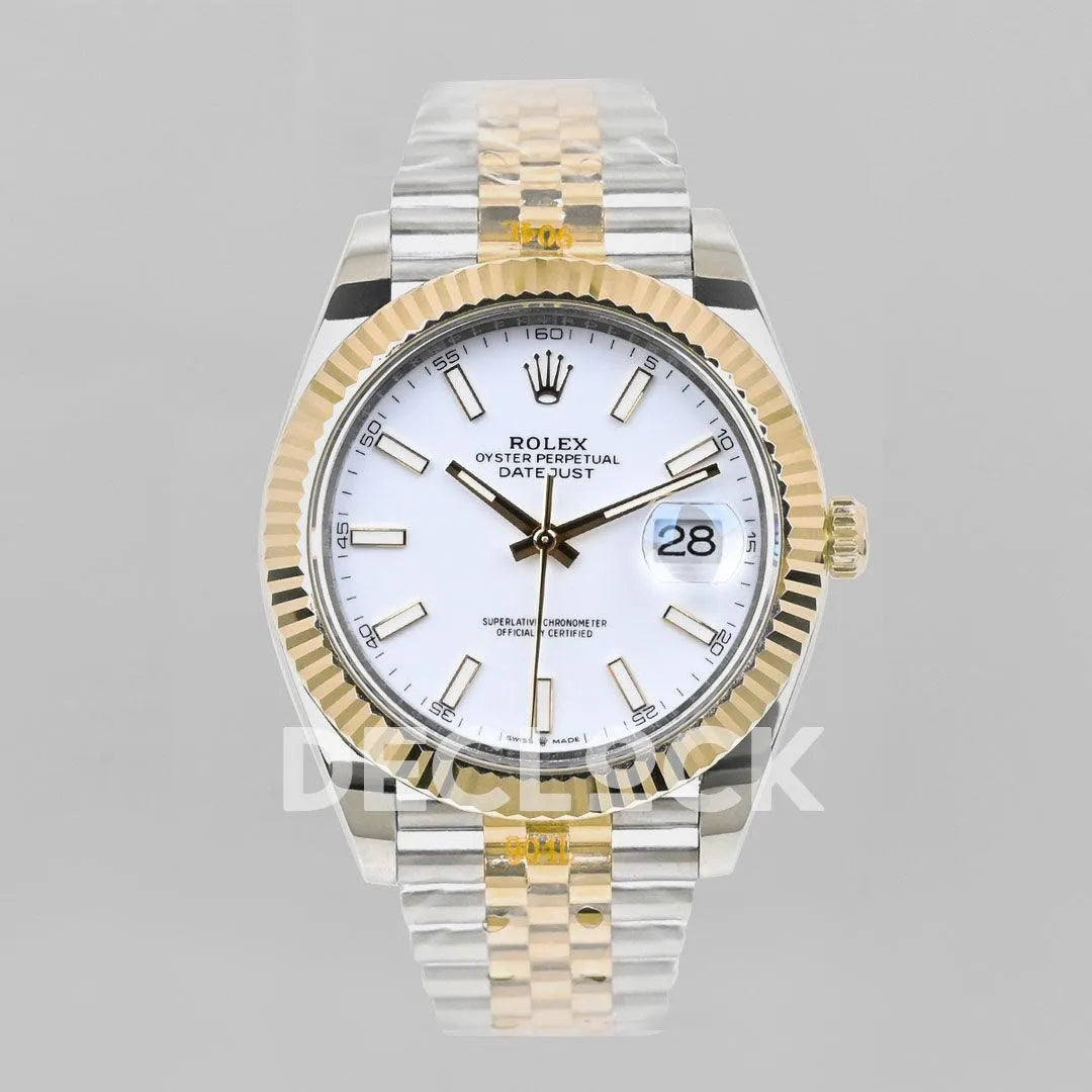 Datejust 36/41 126331 White Dial in with Stick Markers in Jubilee