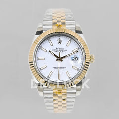 Replica Rolex Datejust 36/41 126331 White Dial in with Stick Markers in Jubilee