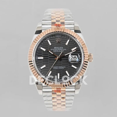 Replica Rolex Datejust 36/41 126331 Black Motif Dial in with Stick Markers in Jubilee